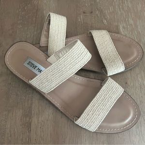 Steve Madden raffia slide sandals size 8